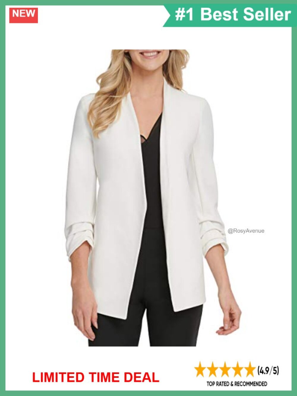Shawl Collar Single Breasted Blazer Jacket Padded Shoulder Work Office